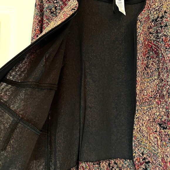 NWT Alex Evenings Paisley Jacket Full Zip PM Multicolor Paisley Metallic Lined - Picture 7 of 14
